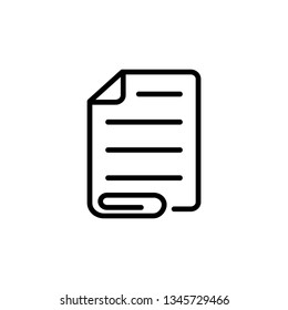 Paper Clip Icon Vector Illustration Logo Template
