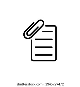 Paper Clip Icon Vector Illustration Logo Template
