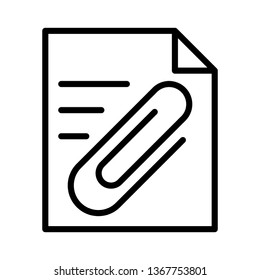 Paper Clip Icon Vector Illustration Logo Template