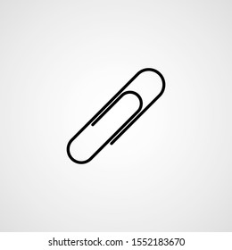 Paper clip icon. Vector illustration