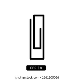 paper clip icon vector illustration logo template for many purpose. Isolated on white background.