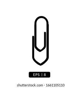 paper clip icon vector illustration logo template for many purpose. Isolated on white background.