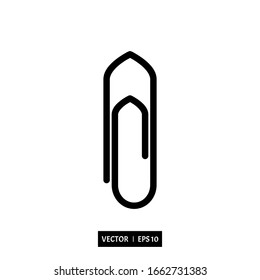 paper clip icon vector illustration simple design