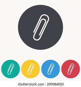 Paper Clip Icon , Vector Illustration