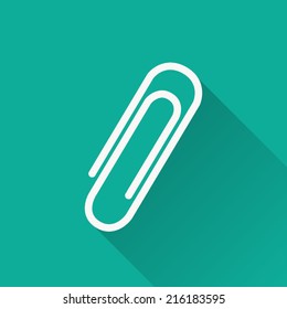 paper clip icon , vector illustration , flat design