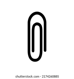 plantilla de logotipo de ilustración vectorial de icono de clip de papel para muchos fines. Aislado sobre fondo blanco. estilo único