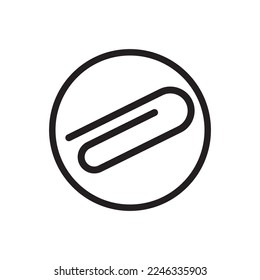 Paper clip icon vector illustration logo design