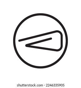 Paper clip icon vector illustration logo design