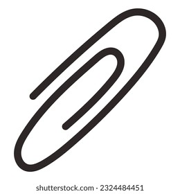 Paper clip icon vector illustration template for many purpose. Isolated on white background.