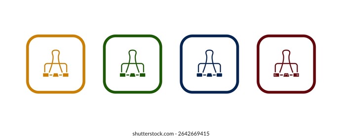 Icono de Clip de papel Ilustración vectorial. Icono de Clip en diferente estilo - Vector de valores.