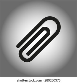 paper clip icon , vector illustration