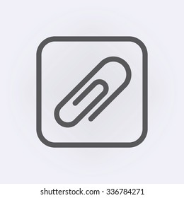 Paper clip icon . Vector illustration