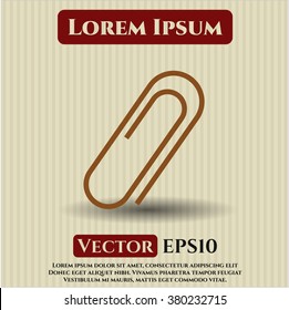 Paper Clip icon vector illustration