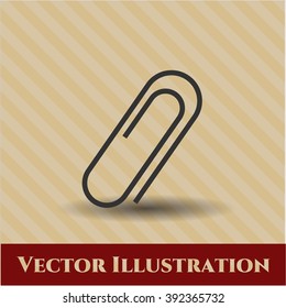 Ilustración vectorial de icono de Clip de papel