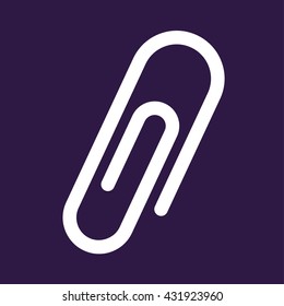 Paper clip icon . Vector illustration