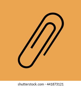 Paper clip icon vector illustration