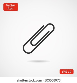 Paper clip icon.  Vector illustration. Flat design style. EPS10