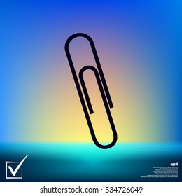paper clip icon , vector illustration