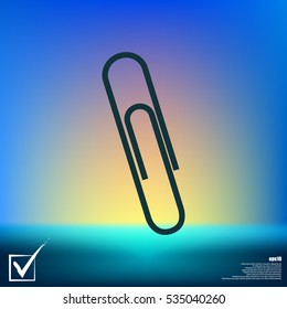 paper clip icon , vector illustration