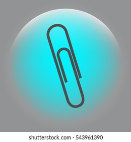 paper clip icon , vector illustration