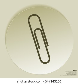 paper clip icon , vector illustration