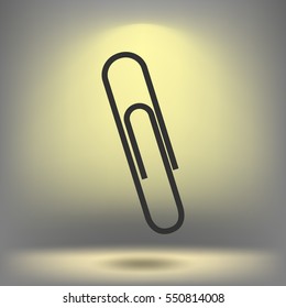 paper clip icon , vector illustration