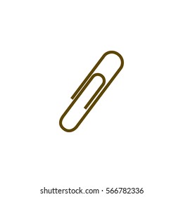 paper clip icon, vector illustration