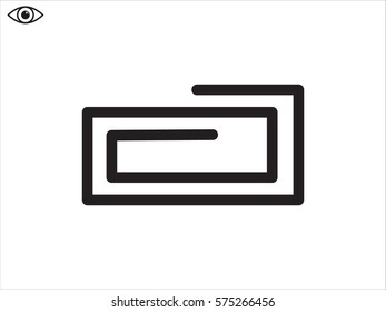 paper clip, icon, vector illustration eps10