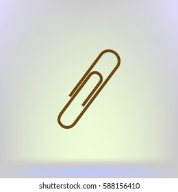 paper clip icon, vector illustration