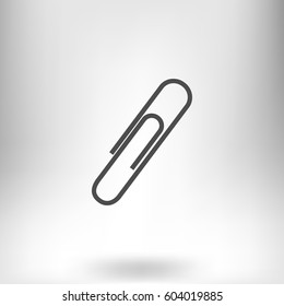 paper clip icon, vector illustration