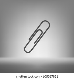 paper clip icon, vector illustration
