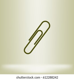 paper clip icon, vector illustration