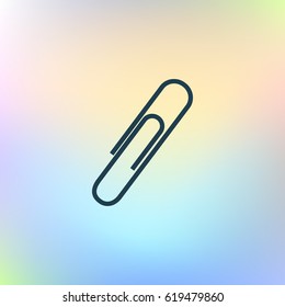 paper clip icon, vector illustration