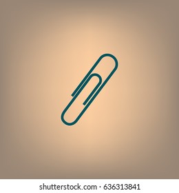 paper clip icon, vector illustration