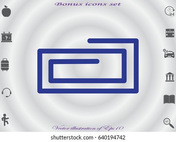 paper clip, icon, vector illustration eps10