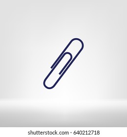 paper clip icon, vector illustration