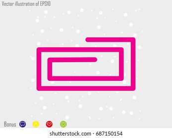 paper clip, icon, vector illustration eps10