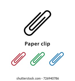 Paper clip icon vector illustration.
