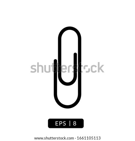 paper clip icon vector illustration logo template for many purpose. Isolated on white background.