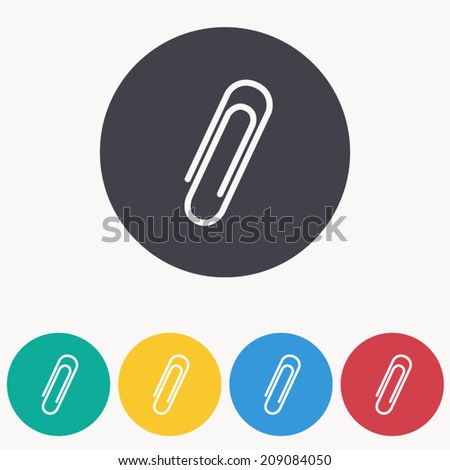 paper clip icon , vector illustration