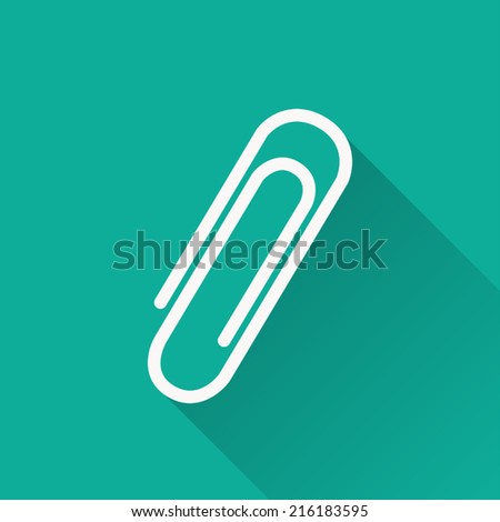 paper clip icon , vector illustration , flat design