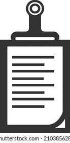 Paper clip icon vector isolated