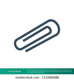 Paper Clip Icon Vector Logo Template Illustration Design. Vector EPS 10.