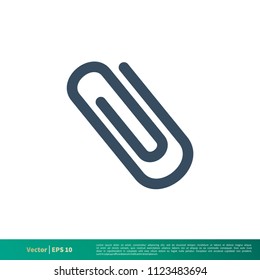 Paper Clip Icon Vector Logo Template Illustration Design. Vector EPS 10.