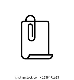 Paper Clip Icon Vector Logo Template Inspiration