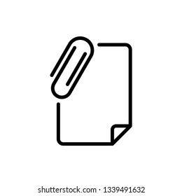 Paper Clip Icon Vector Logo Template Inspiration
