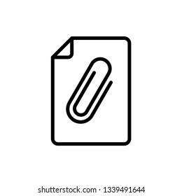 Paper Clip Icon Vector Logo Template Inspiration