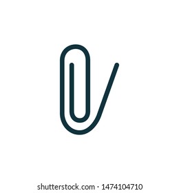 paper clip icon vector logo template