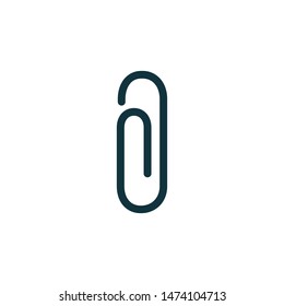 paper clip icon vector logo template