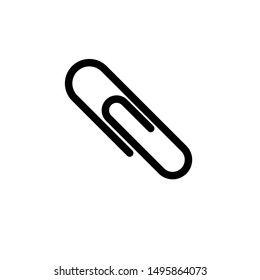 Paper Clip Icon Vector Logo Template